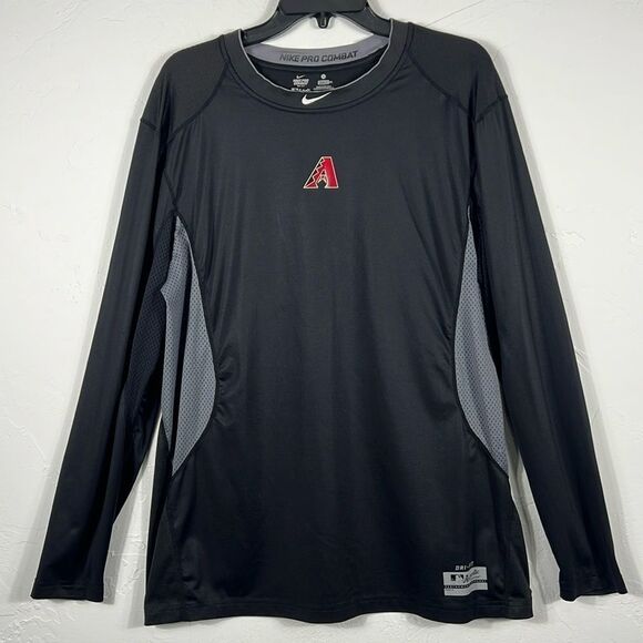 ⚾️ ARIZONA DIAMONDBACKS MLB NIKE Pro Combat LS Performance Tee XL Fitted - EUC - Picture 1 of 10